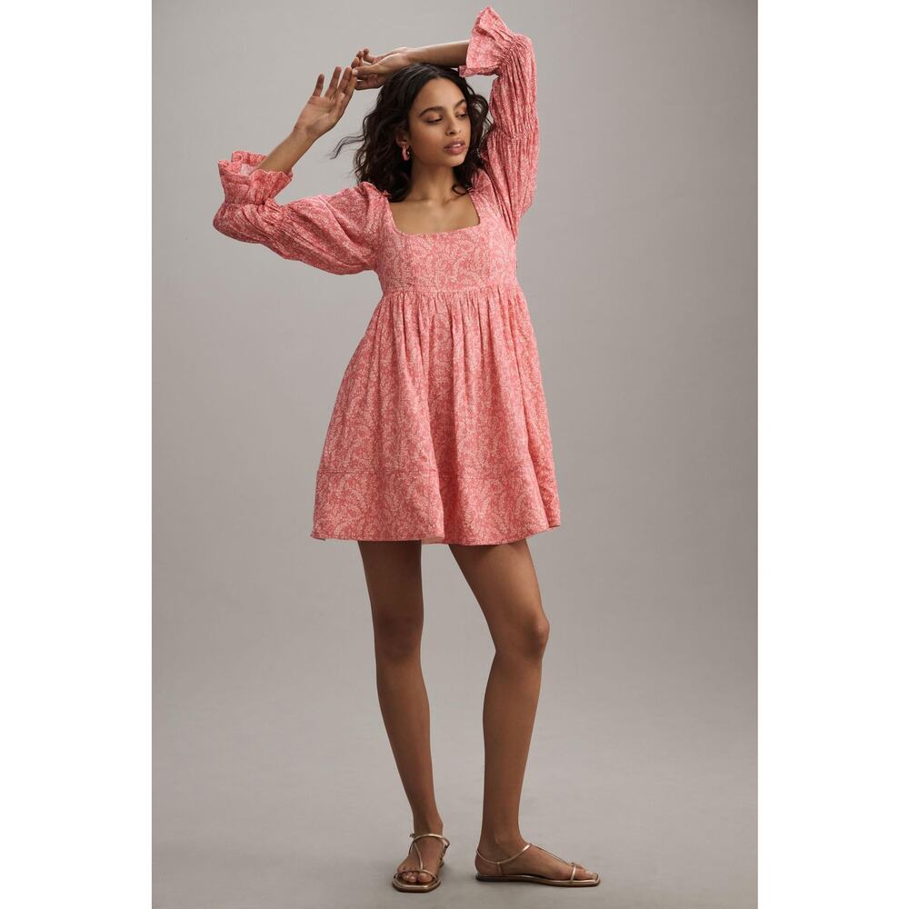 Pink  Anthropologie Pilcro Long-Sleeved Babydoll Dress - Size S